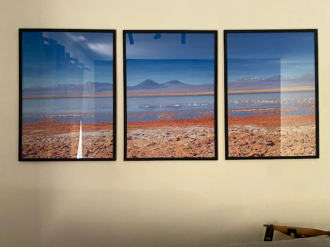 Detalhe de impressão em papel fotográfico mate para quadro
